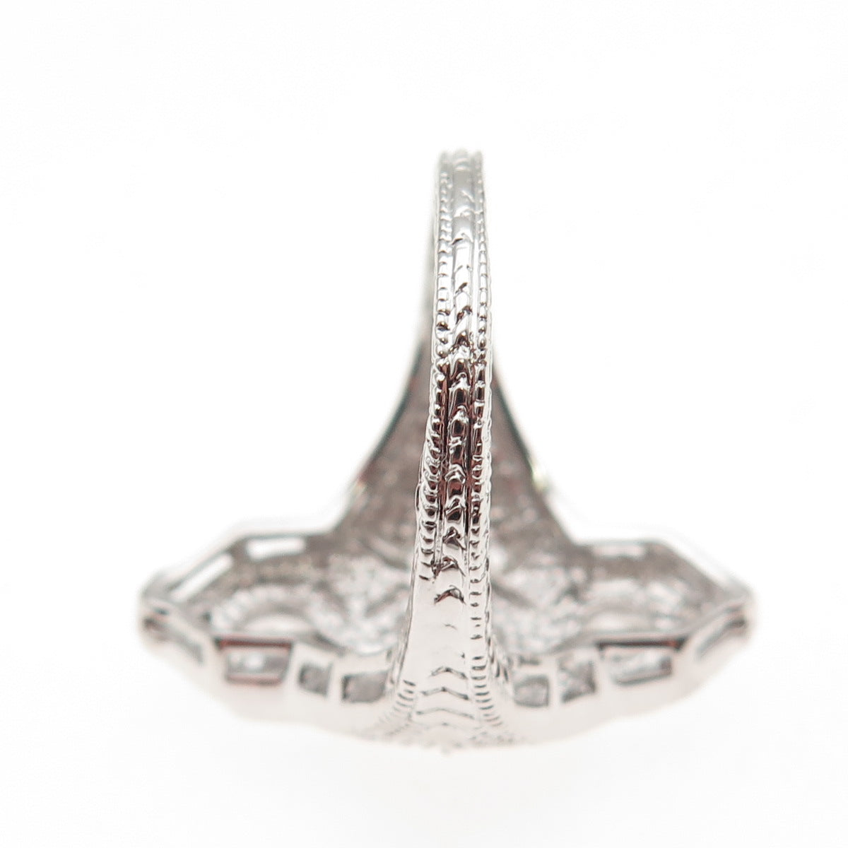 925 Sterling Silver Round-Cut C Z Bohemian Ring Size 9.25
