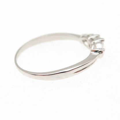 925 Sterling Silver Round-Cut C Z Heart Engagement Ring Size 8