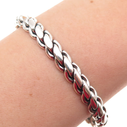 Old Pawn 925 Sterling Silver Vintage Southwestern Adjustable Cuff Bracelet 6"