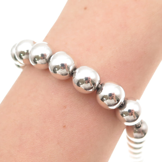 Tiffany & Co. 925 Sterling Silver Vintage HardWear Ball Beaded Bracelet 7.25"