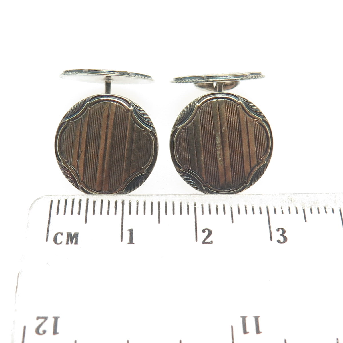 FUHNER & ASSMUS GOLDFRONT 835 Silver Antique Germany Engraved Cufflinks