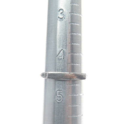 925 Sterling Silver Vintage Double Heart Oxidized Ring Size 4.75