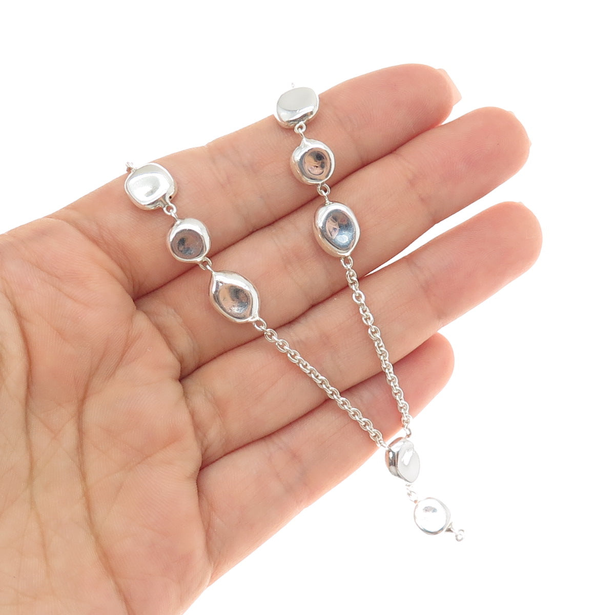 IPPOLITA 925 Sterling Silver Modernist Necklace 24" (missing part of pendant)