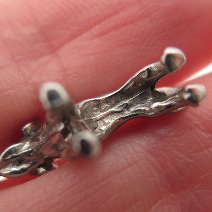 925 Sterling Silver Vintage Rhodesian Ridgeback Dog 3D Mini Charm Pendant
