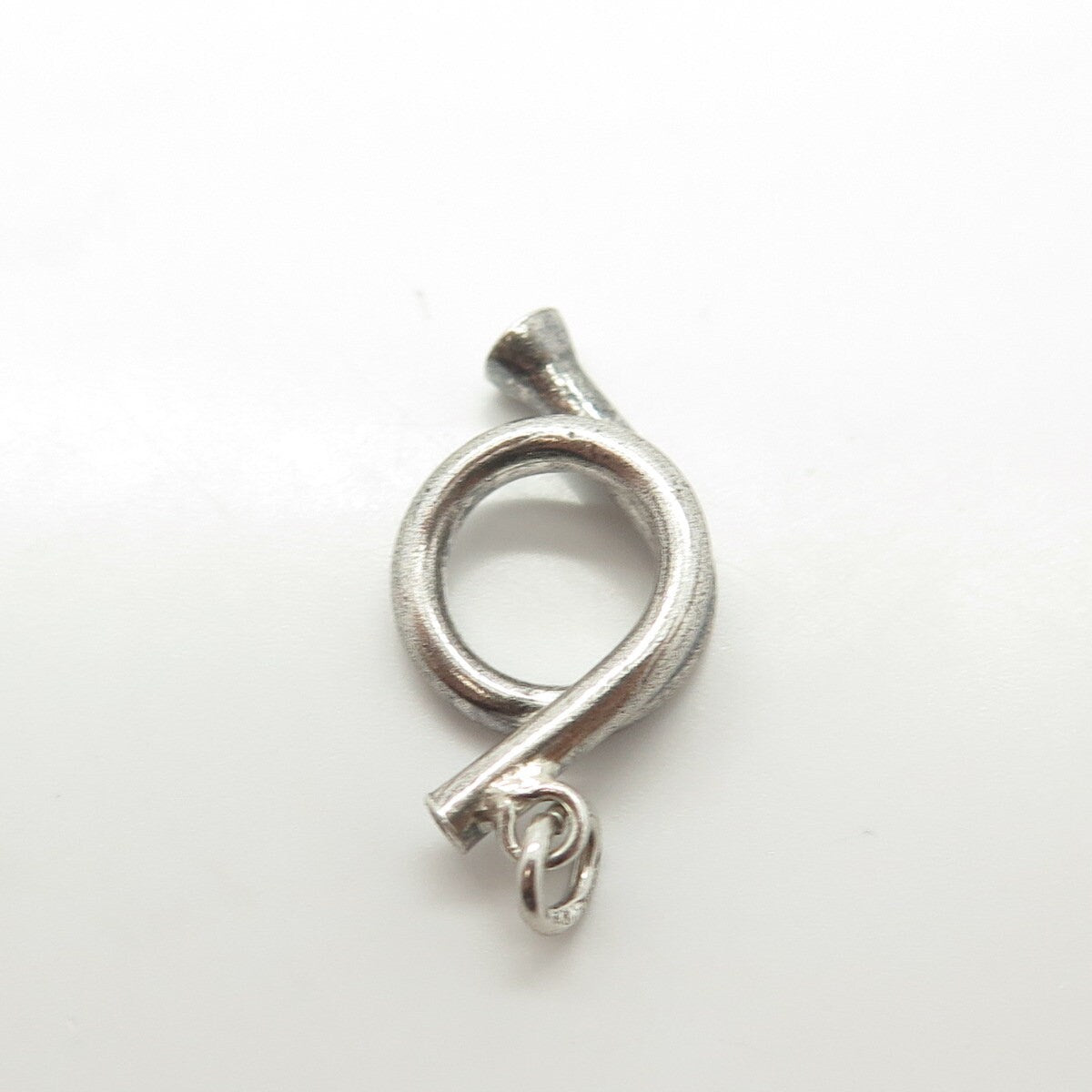925 Sterling Silver Antique Art Deco Wind Musical Instrument Charm Pendant