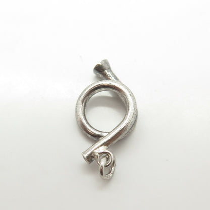 925 Sterling Silver Antique Art Deco Wind Musical Instrument Charm Pendant