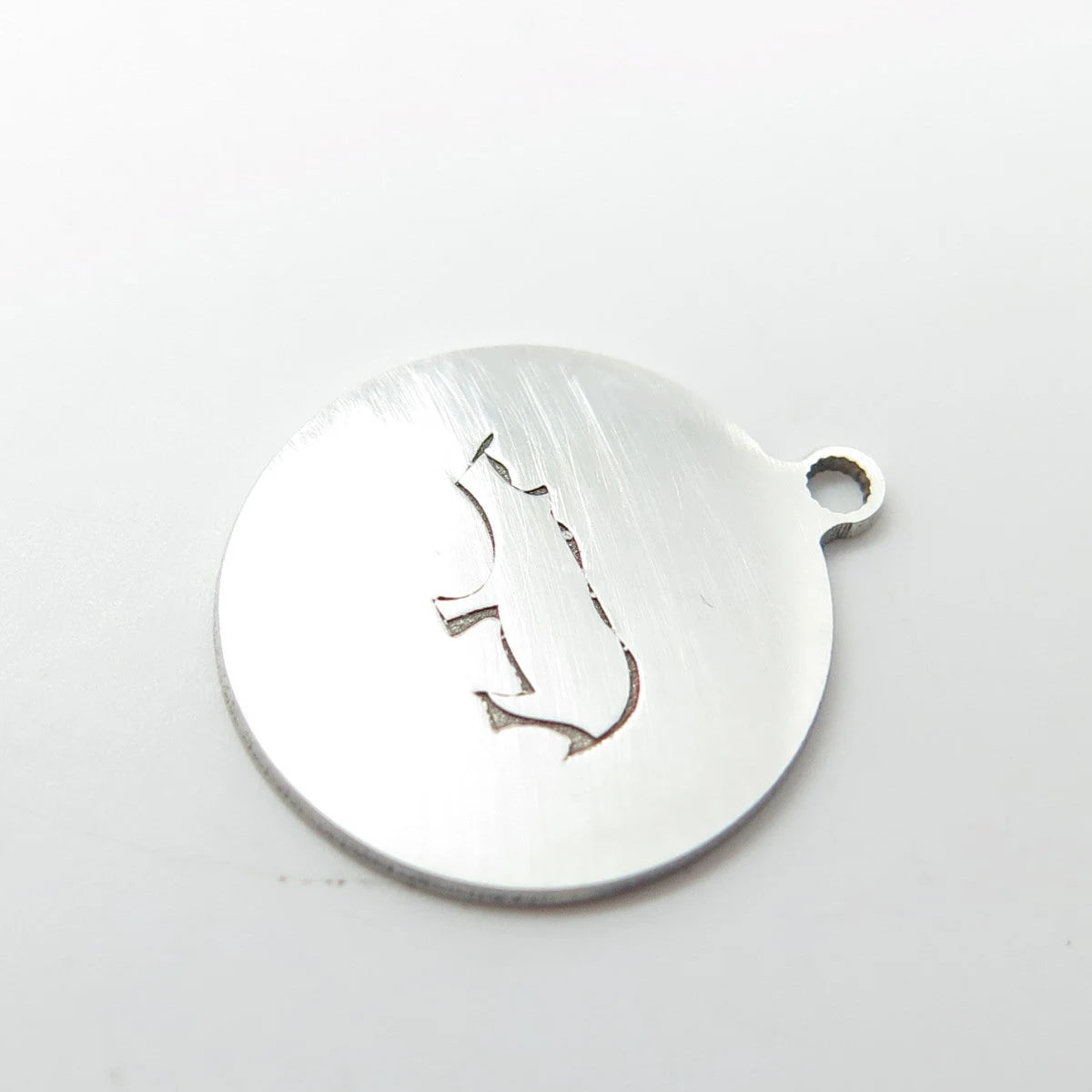 925 Sterling Silver USA Two In Town Rhinoceros Charm Pendant