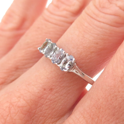 Chuck Clemency 925 Sterling Silver Real Oval-Cut Tanzanite Ring Size 7.25