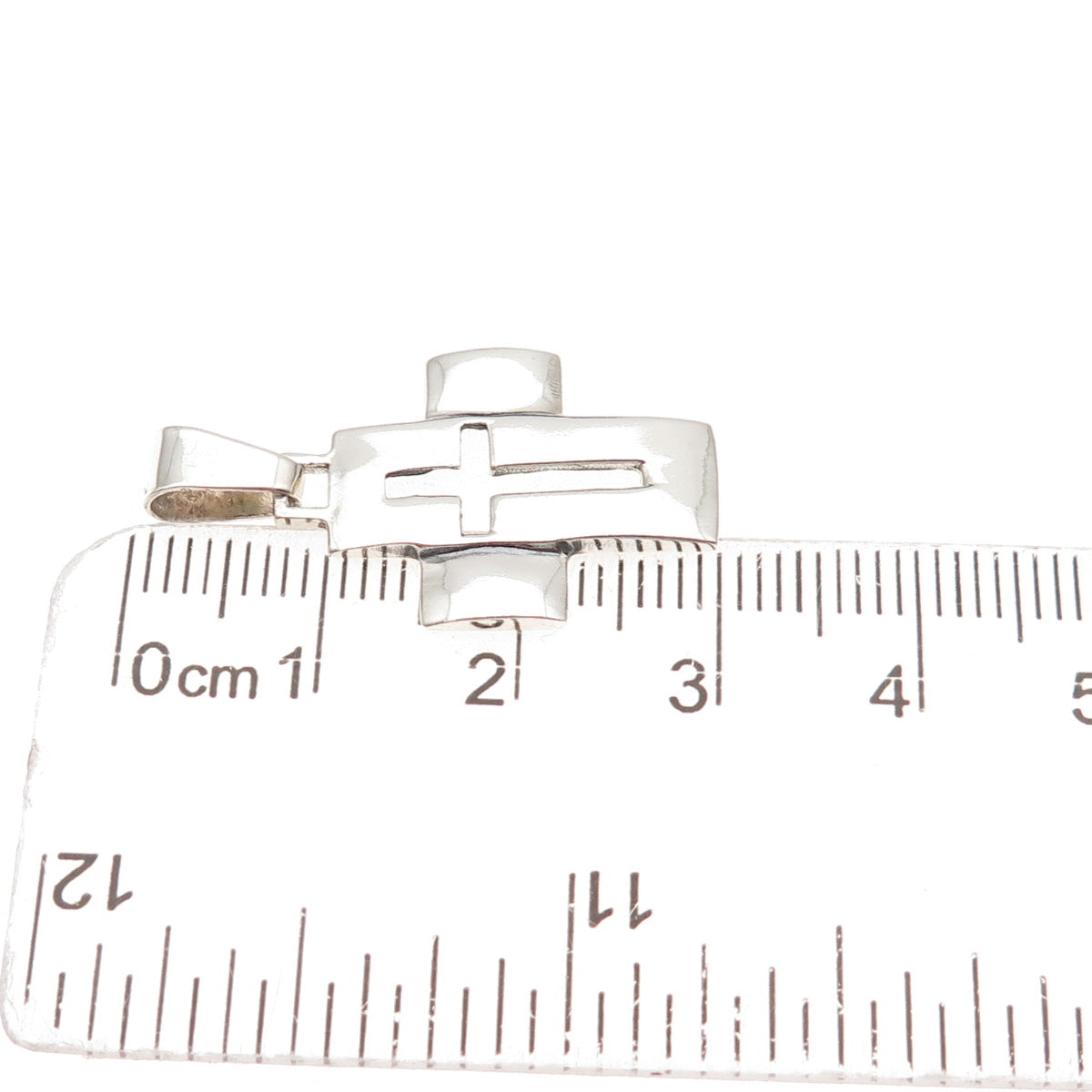 800 Silver Vintage Cross Religious Charm Pendant