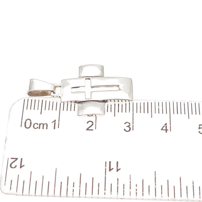 800 Silver Vintage Cross Religious Charm Pendant