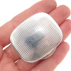 TIFFANY & CO. 925 Sterling Silver Vintage Italy SLL Monogram Pill / Snuff Box