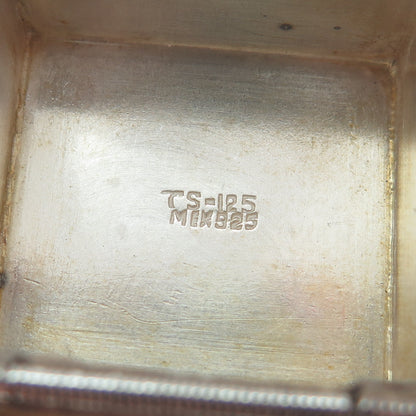 925 Sterling Silver Vintage Mexico Treasure Chest Pill Box Miniature