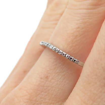 DBJ DEE BERKLE 925 Sterling Silver Real Diamond Stackable Ring Size 10