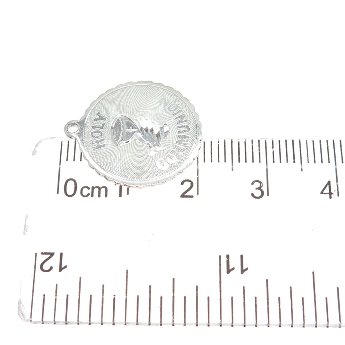 MARATHON 925 Sterling Silver Vintage Holy Communion Minimalist Charm Pendant