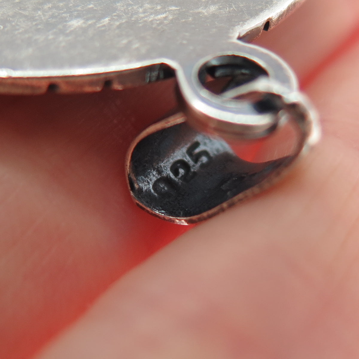 925 Sterling Silver Vintage Mexico Lighting Bolt Letter Z Oxidized Charm Pendant