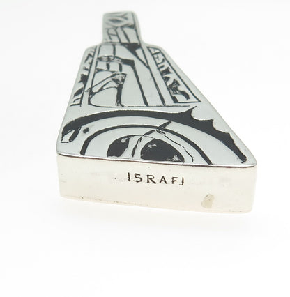 925 Sterling Silver Vintage Israel Modernist Pendant