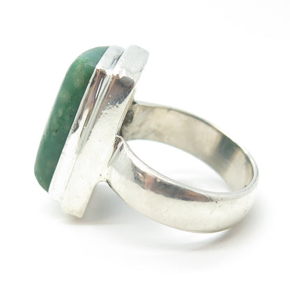 925 Sterling Silver Vintage Real Turquoise Gemstone Ring Size 8.5