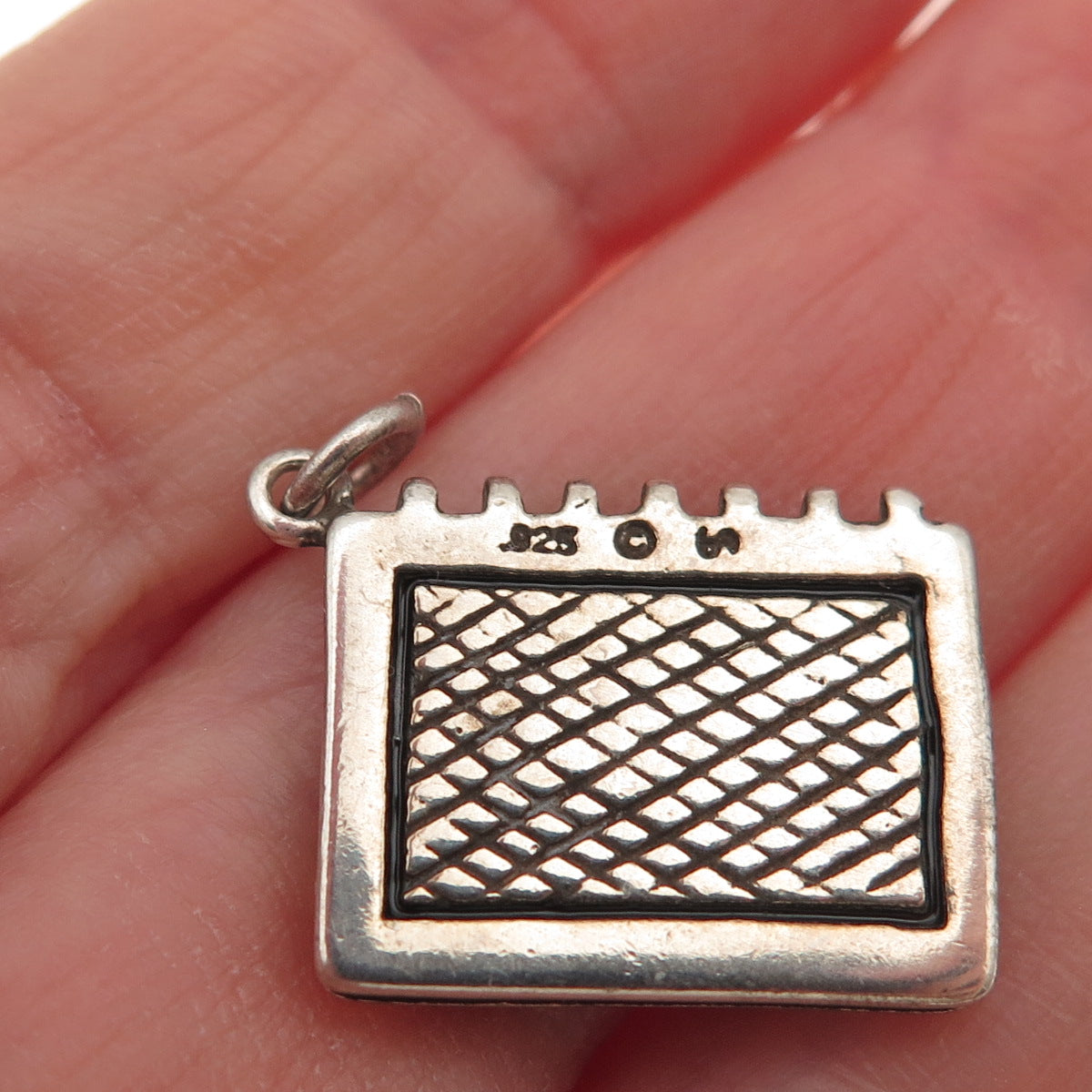 Shube 925 Sterling Silver Vintage Enamel I Love Scrapbooks Mini Charm Pendant