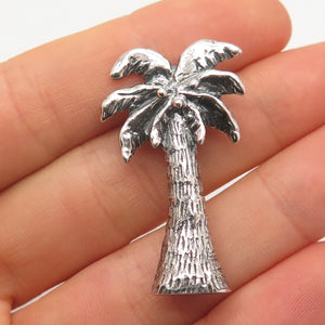 925 Sterling Silver Vintage Palm Tree Pin Brooch