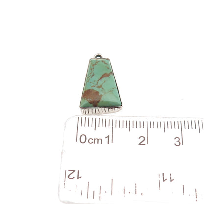 Old Pawn Sterling Silver Vintage Southwestern Royston Turquoise Charm Pendant