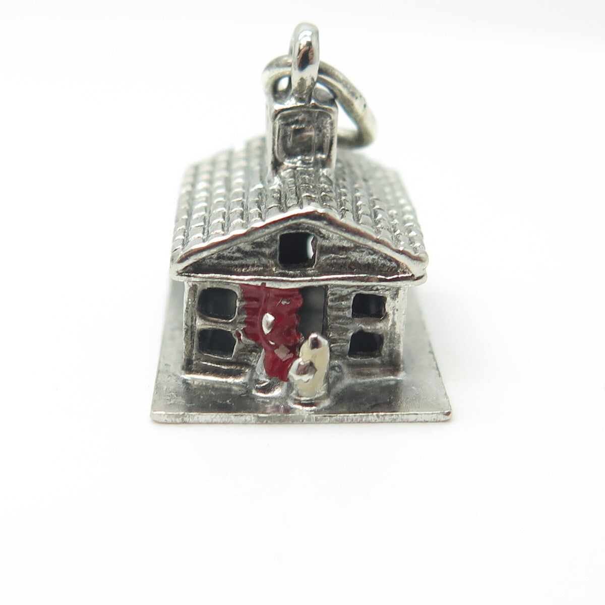 M&M 925 Sterling Silver Vintage Enamel Sheridan Terrace PTA School Pendant