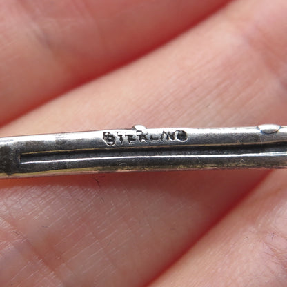 925 Sterling Silver Vintage Flute Music Instrument Oxidized Charm Pendant