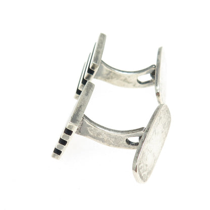 FIR. MUNKSGAARD 925 Sterling Silver Vintage Denmark Modernist Cufflinks #358