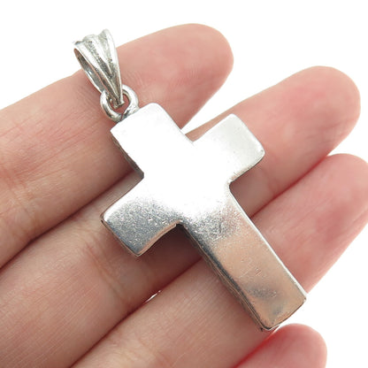 925 Sterling Silver Vintage Ornate Cross Pendant