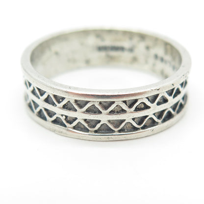 SARAH COVENTRY 925 Sterling Silver Vintage Zig Zag Band Ring Size 11
