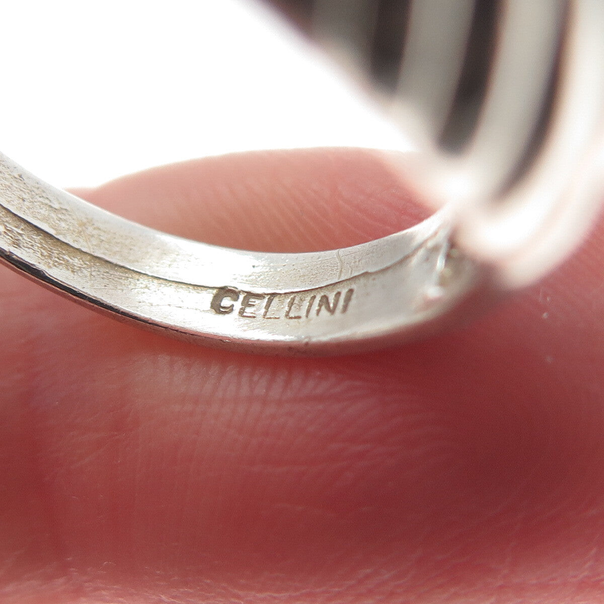 CELLINI 925 Sterling Silver Vintage Modernist Dome Ring Size 8