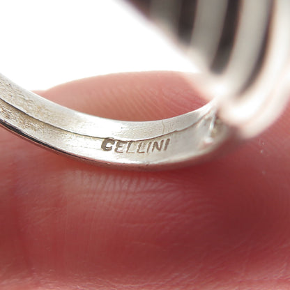 CELLINI 925 Sterling Silver Vintage Modernist Dome Ring Size 8