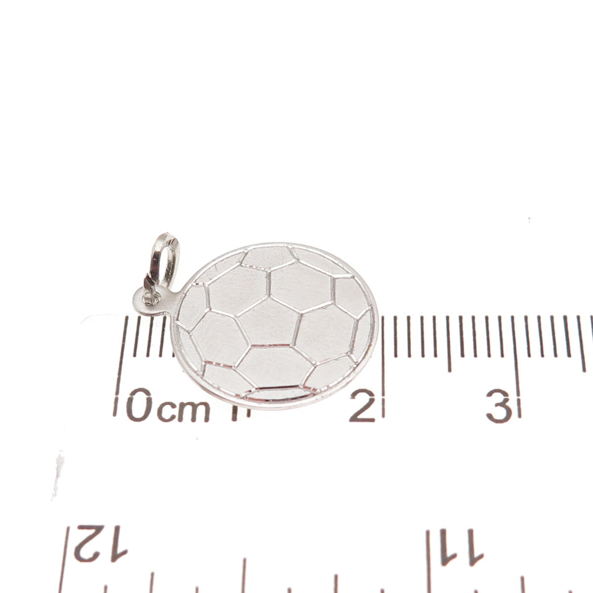 Beau 925 Sterling Silver Vintage Soccer Ball Mini Charm Pendant