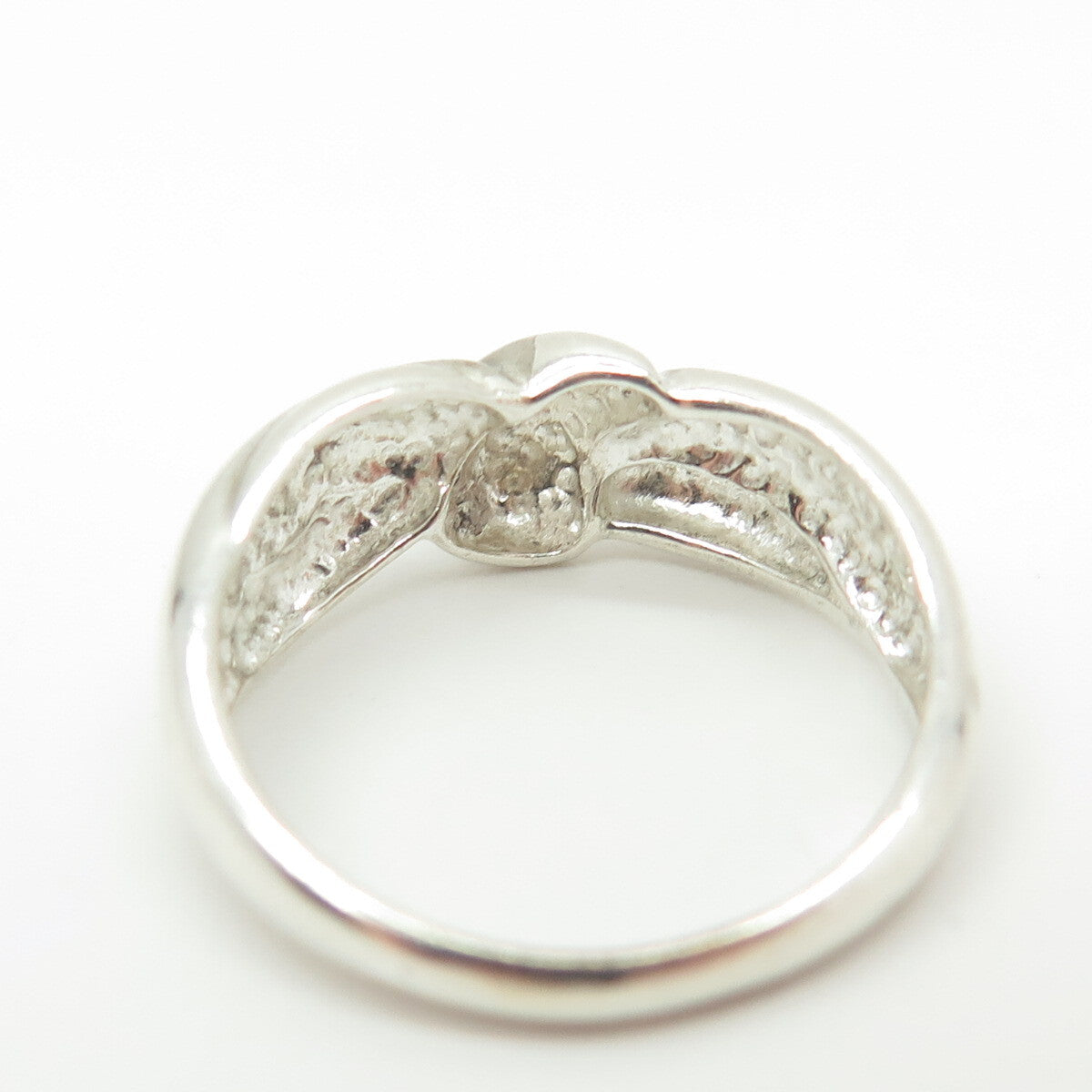925 Sterling Silver Vintage Bow Ring Size 7.75