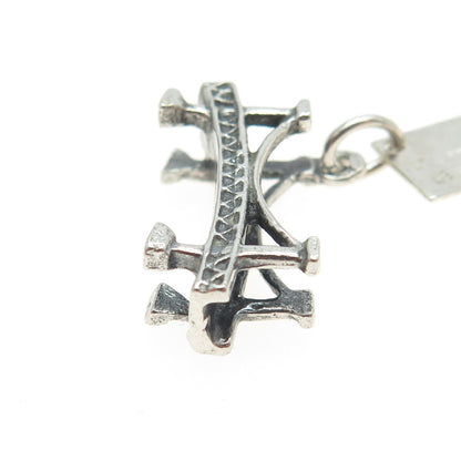 BELL TRADING POST 925 Sterling Silver Vintage St. Lawrence Seaway Bridge Pendant