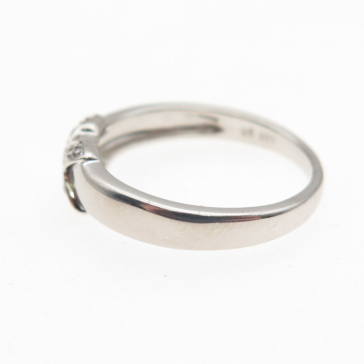 925 Sterling Silver Round-Cut C Z Letter X Initial Ring Size 6