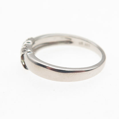 925 Sterling Silver Round-Cut C Z Letter X Initial Ring Size 6