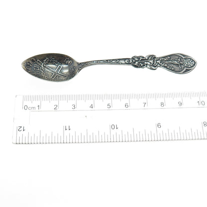 925 Sterling Silver Antique Art Deco Easter No Cross No Crown Coffee Spoon