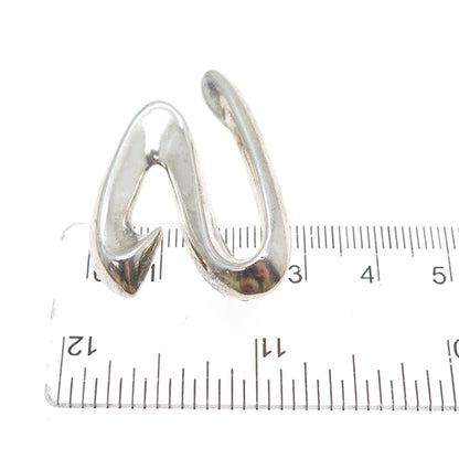 CNA PRANDA 925 Sterling Silver Vintage Number 2 / Letter Z Modernist Pin Brooch