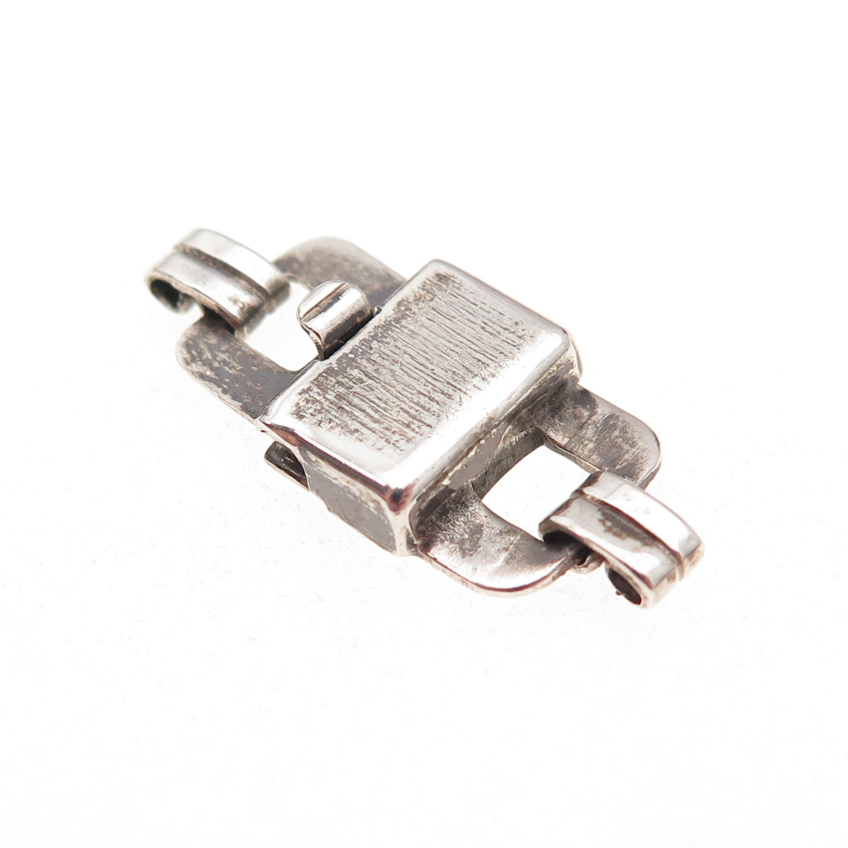 925 Sterling Silver Antique Art Deco Bracelet / Necklace Box Lock Clasp