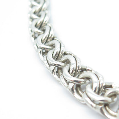 925 Sterling Silver Vintage ID Rolo Chain Heavy Necklace 24"