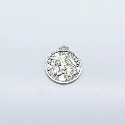 925 Sterling Silver Vintage San Tomaso Religious Theme Pendant