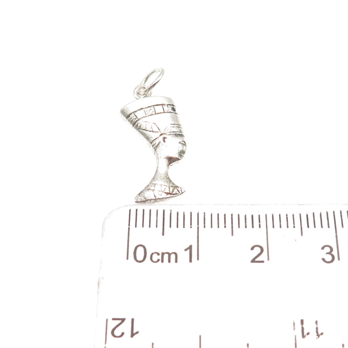 925 Sterling Silver Vintage Egyptian Nefertiti Mini Charm Pendant