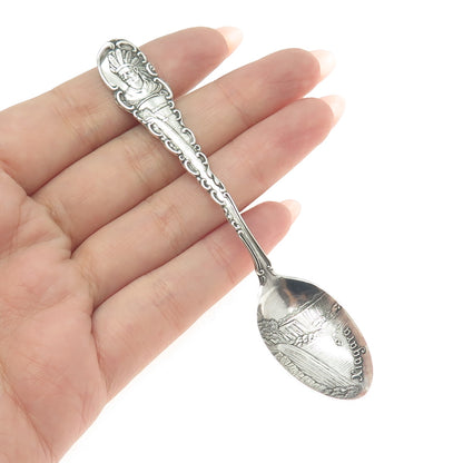 ALVIN Sterling Silver Antique Art Deco Niagara Falls Indian Chief Coffee Spoon