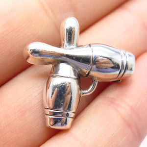 925 Sterling Silver Vintage Lang Bowling Skittles Pin Brooch
