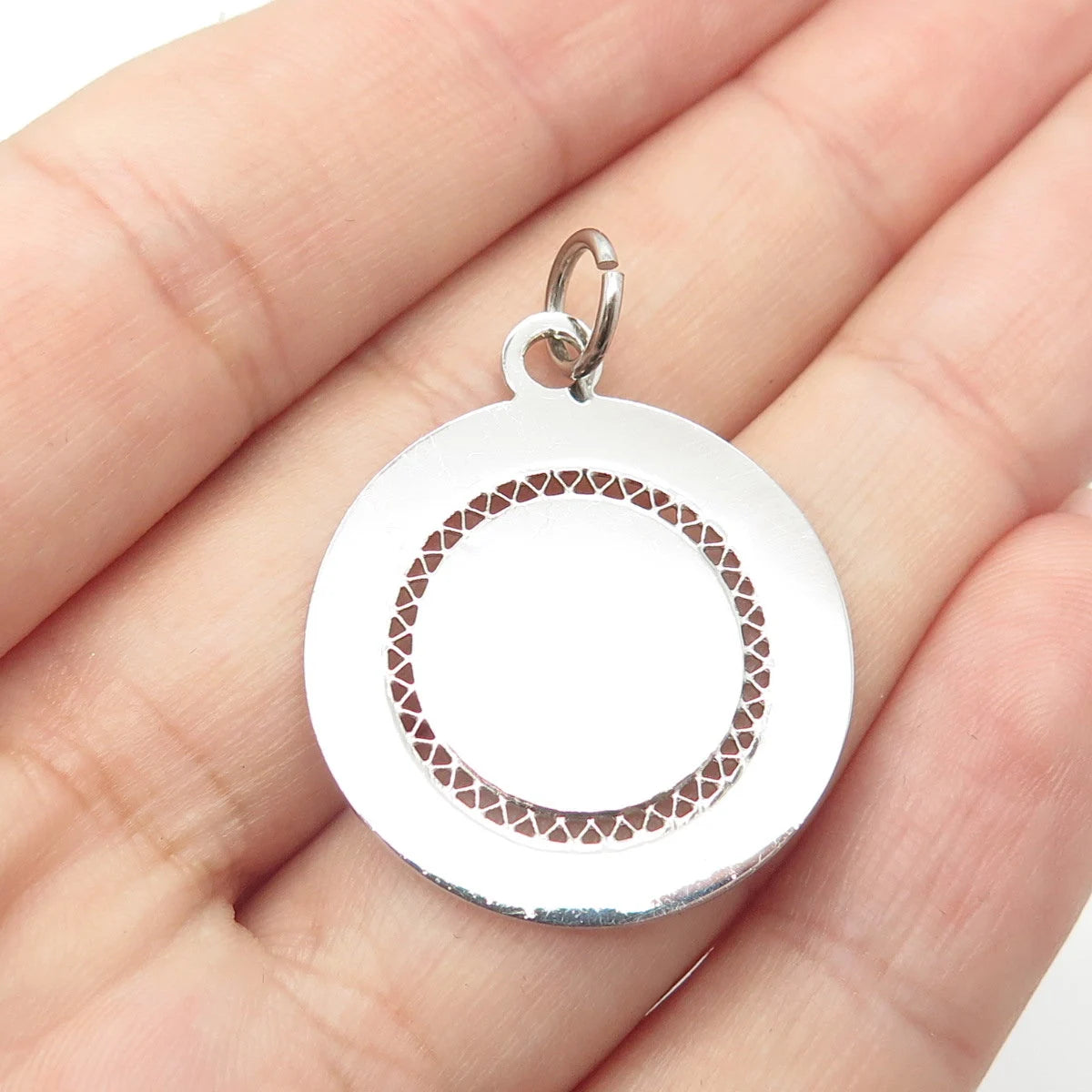 925 Sterling Silver Vintage Lamode Modernist Pendant