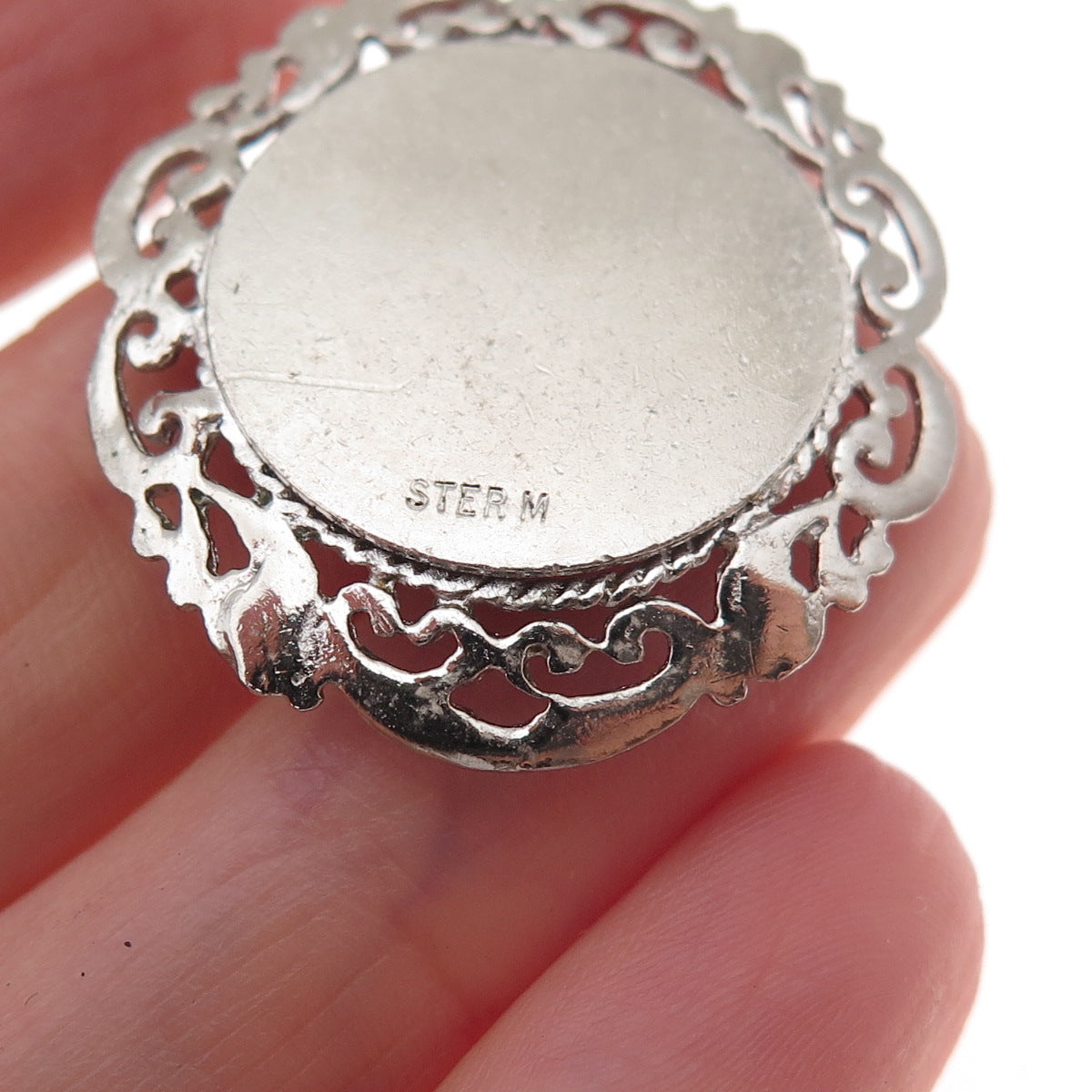 925 Sterling Silver Vintage Rhinestone Merry Christmas Bells Charm Pendant