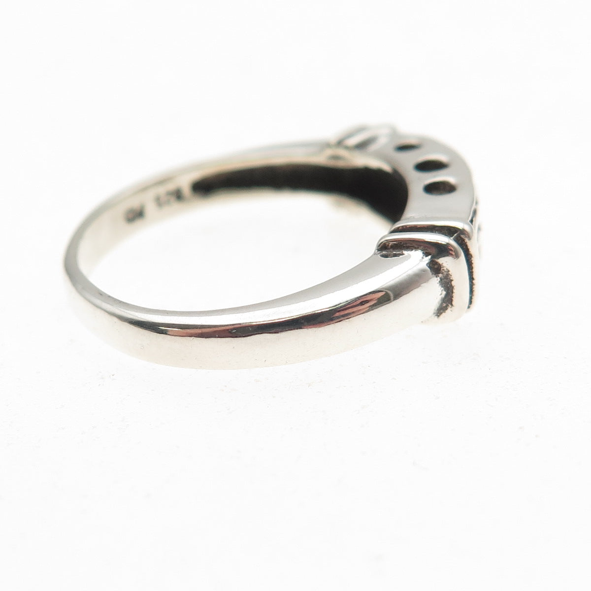 Charles Winston 925 Sterling Silver Vintage Spiral Oxidized Ring Size 7.25
