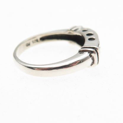 Charles Winston 925 Sterling Silver Vintage Spiral Oxidized Ring Size 7.25