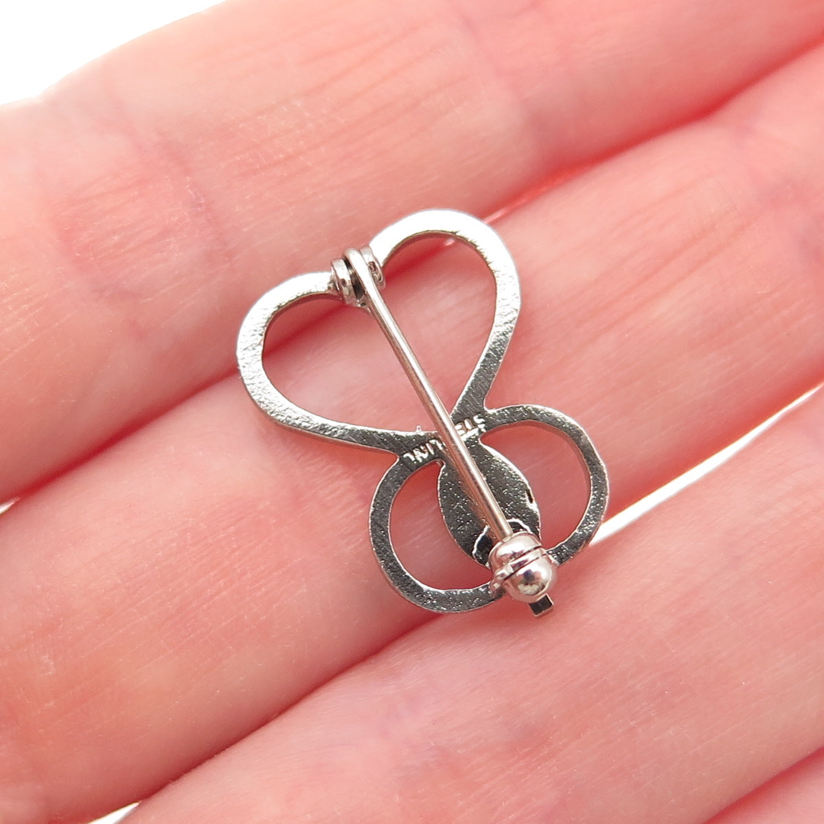 925 Sterling Silver Vintage Marriage Encounter Religious Mini Pin Brooch