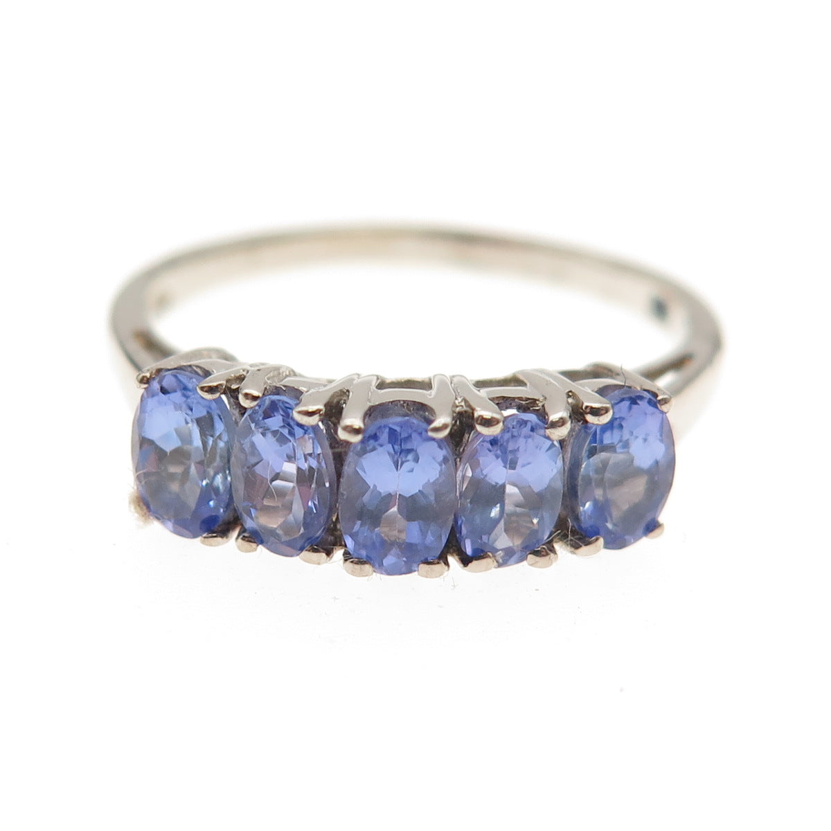 Chuck Clemency 925 Sterling Silver Real Oval-Cut Tanzanite Ring Size 7.75